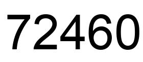 Número 72460 imagen negro