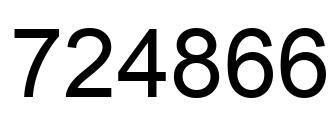 Number 724866 black image