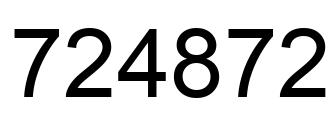 Number 724872 black image