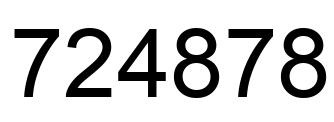 Number 724878 black image