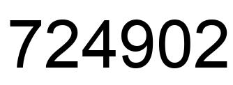 Number 724902 black image