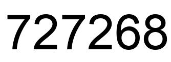 Número 727268 imagen negro