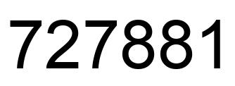 Number 727881 black image