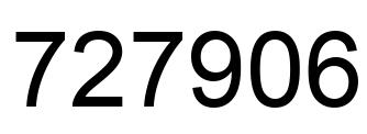 Number 727906 black image