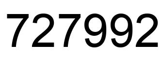 Number 727992 black image