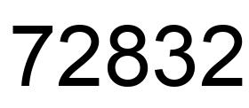 Number 72832 black image