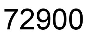 Number 72900 black image