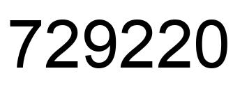 Number 729220 black image