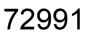 Number 72991 black image