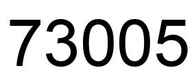 Number 73005 black image