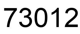 Number 73012 black image