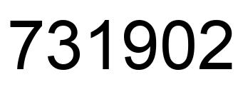 Number 731902 black image