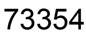 Number 73354 black image