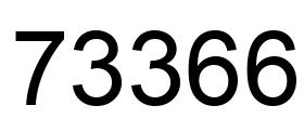 Number 73366 black image