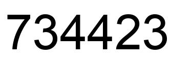 Number 734423 black image