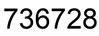Number 736728 black image