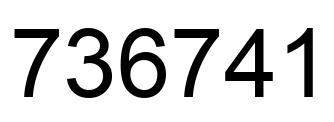 Number 736741 black image