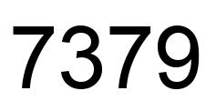 Number 7379 black image