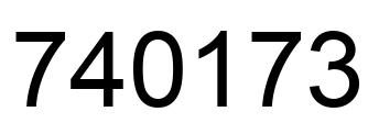 Number 740173 black image
