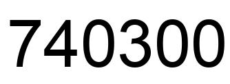 Number 740300 black image