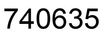 Number 740635 black image
