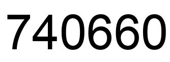 Number 740660 black image