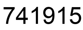 Number 741915 black image