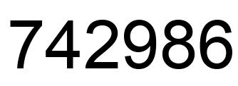 Number 742986 black image