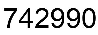 Number 742990 black image
