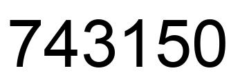 Number 743150 black image