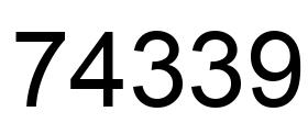 Number 74339 black image