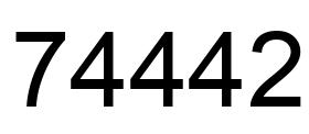 Número 74442 imagen negro