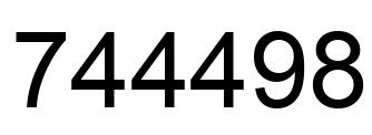 Number 744498 black image