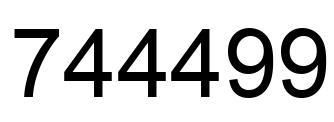 Number 744499 black image