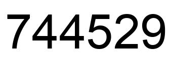 Number 744529 black image