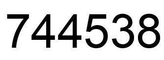 Number 744538 black image