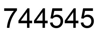 Number 744545 black image