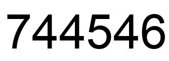 Number 744546 black image