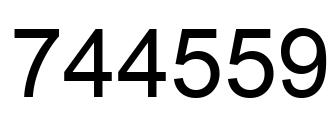 Number 744559 black image