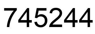 Number 745244 black image