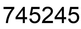 Number 745245 black image