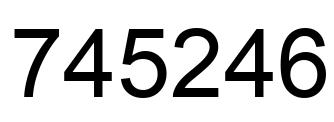 Number 745246 black image