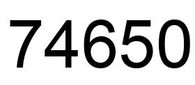 Number 74650 black image