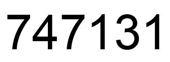 Number 747131 black image