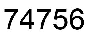 Number 74756 black image
