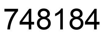 Number 748184 black image