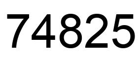 Number 74825 black image