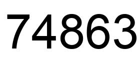 Number 74863 black image