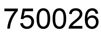 Number 750026 black image