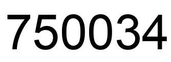 Number 750034 black image
